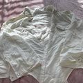 White Denim Button Up Jacket Womens Lightweight Western Style