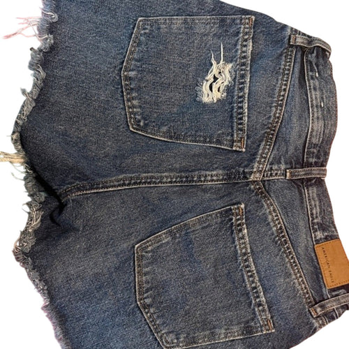 American Eagle Ripped Denim Shorts - One of One - Size M - Strutandstyle - Strut & Style