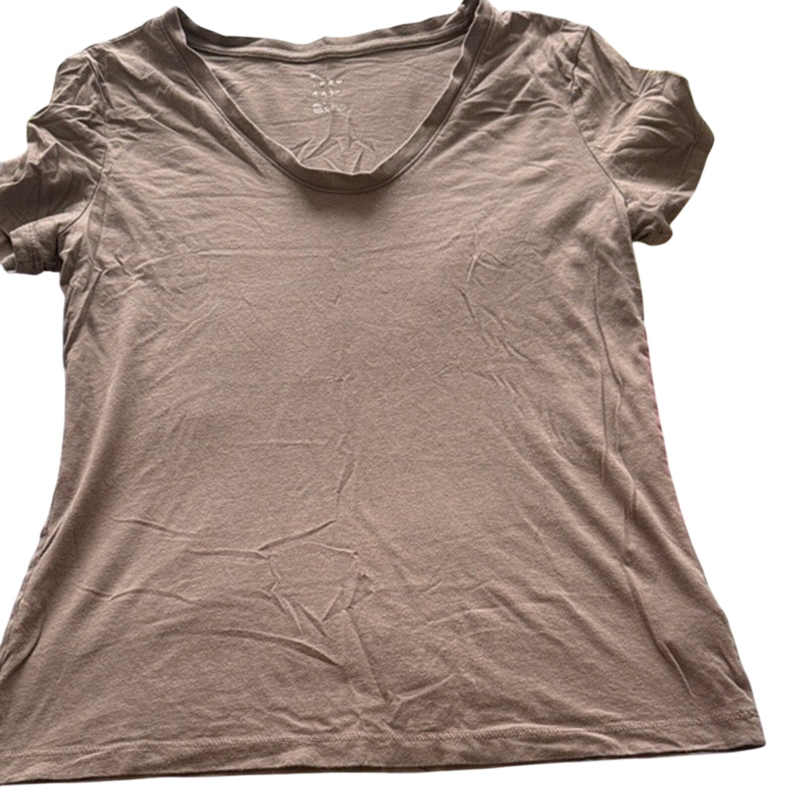 Old Navy Brown Crew Neck Tee Women's Small Short Sleeve Cotton Blend Casual Basic